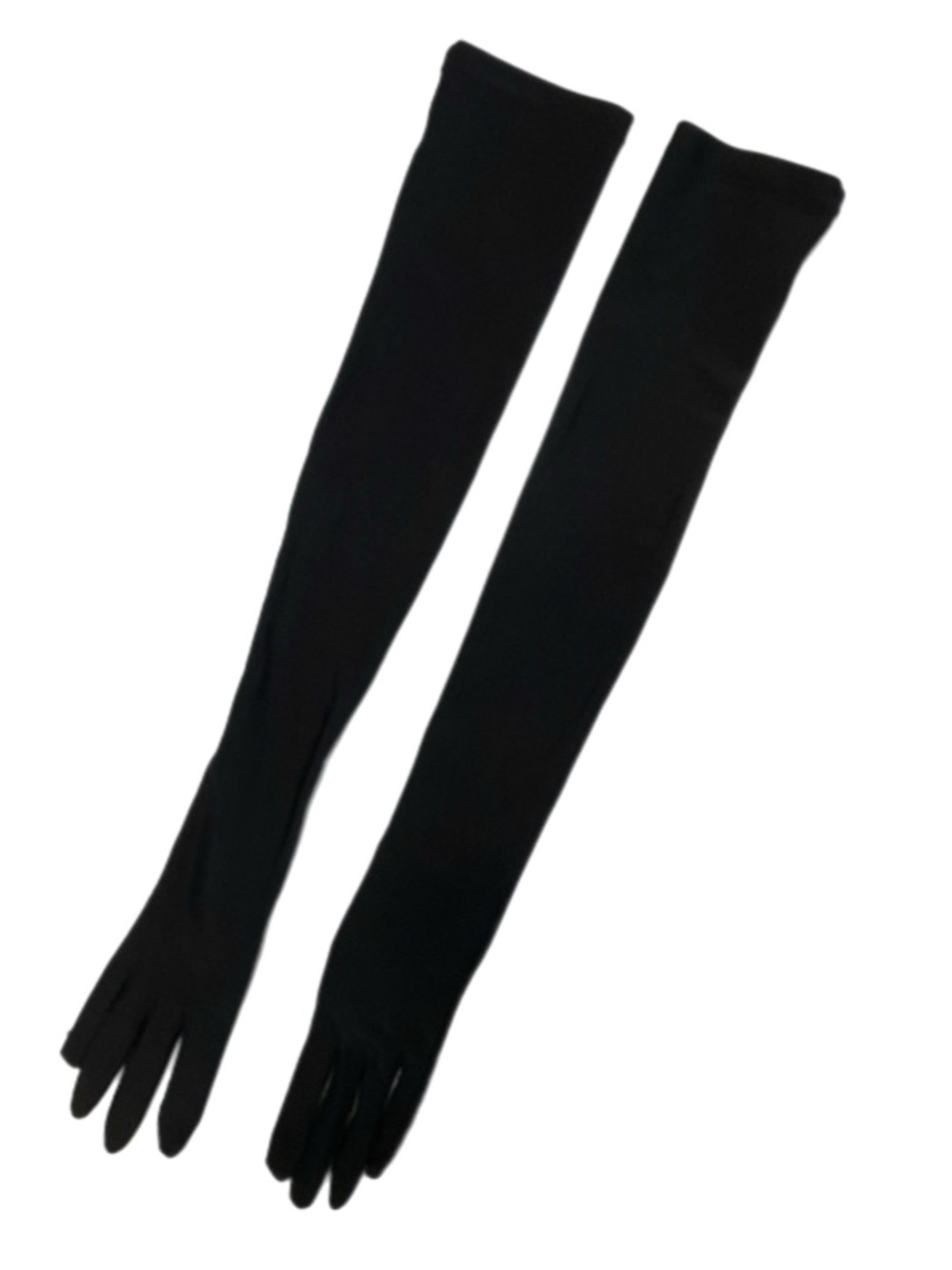 Gloves- Black Opera Length Stretchy 3 Button - Picture 1 of 4
